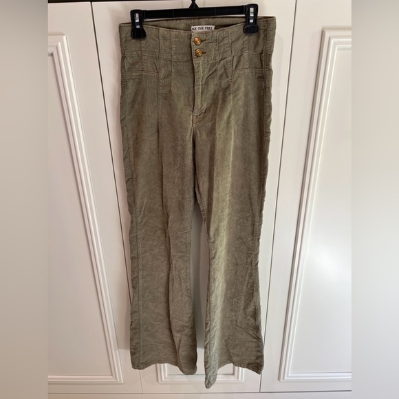 Free People We The Free Jayde Retro 70’s Corduroy Pants Flare - Picture 1 of 6